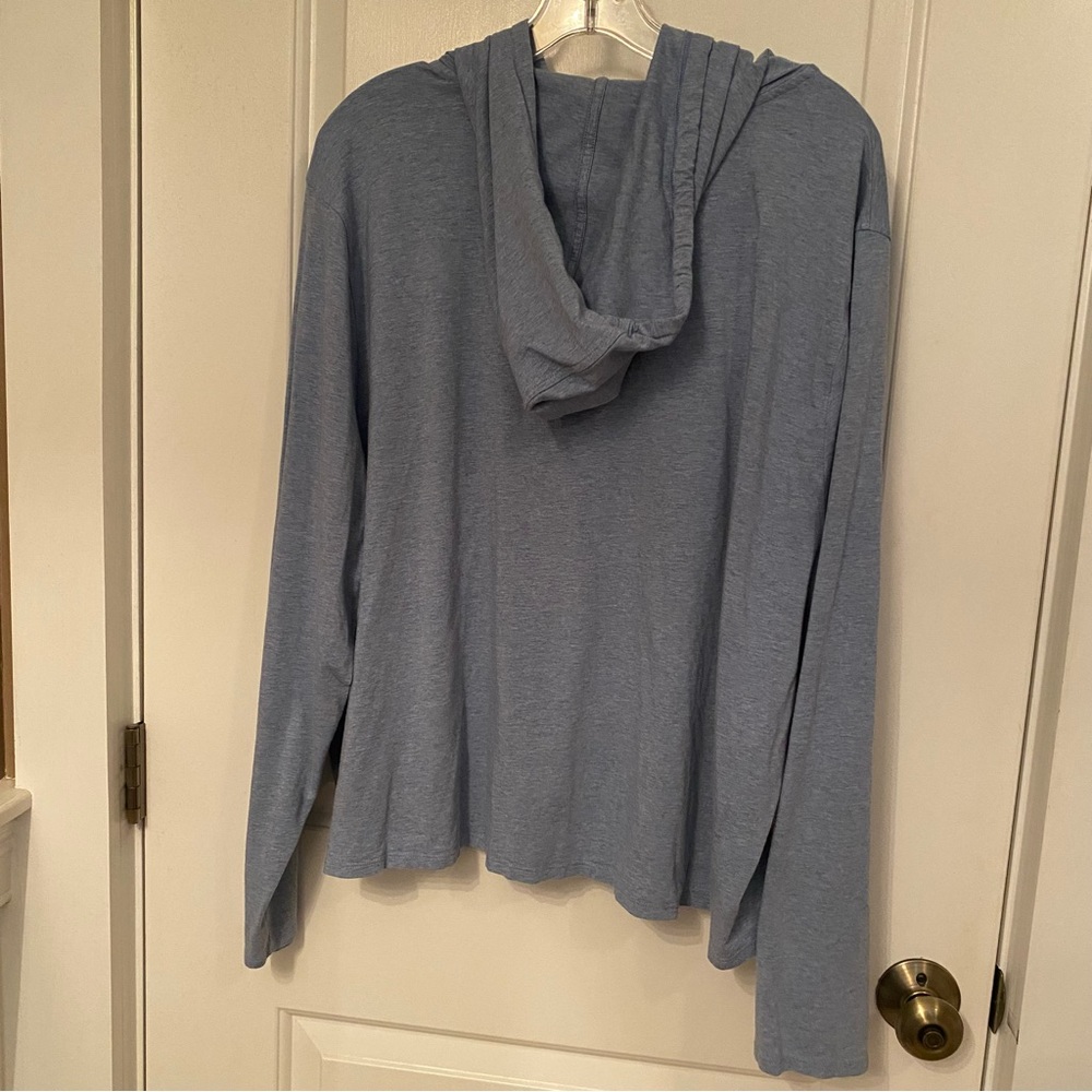 COOLIBAR TOP SEASIDE HOODIE ZIP FRONT POCKETS BLUE UPF 50 PLUS SIZE 3X - Picture 13 of 15